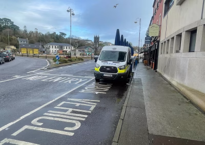 Cinema outing - Garda truck parked outside a police station