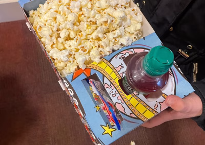 Cinema outing - popcorn